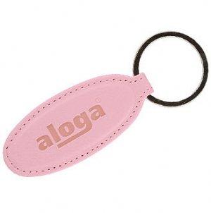 Product image 1 for Leather Look Oval Shaped Key Fob