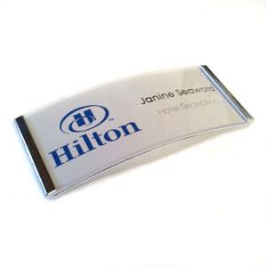 Product image 1 for Shiny Silver Name Badges