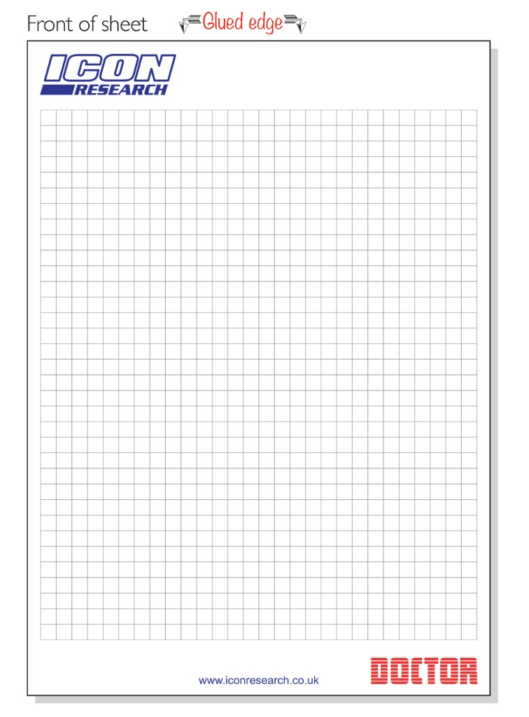 A4 Graph Paper Pad printed and personalised from the UK's