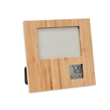 Product image 3 for Bamboo Photo Frame with Clock