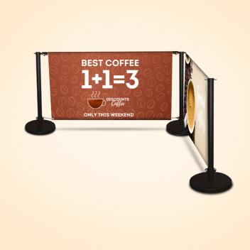 Product image 1 for Cafe Barrier Kit - 1 x Banner and Poles