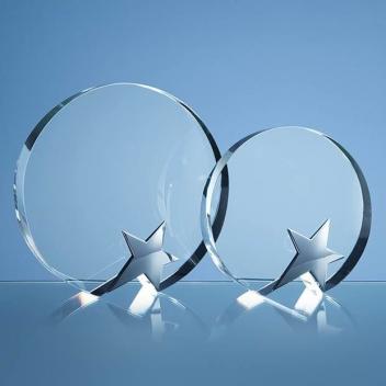 Product image 1 for Circle Award with Silver Star - Crystal