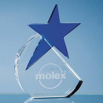 Product image 1 for Circle with Cobalt Blue Star Award