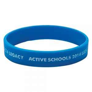Product image 1 for Colour Infill Recessed Silicone Wristbands