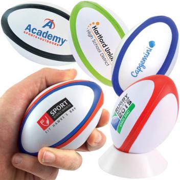 Product image 1 for Dual Colour Rugby Ball Stress Shape