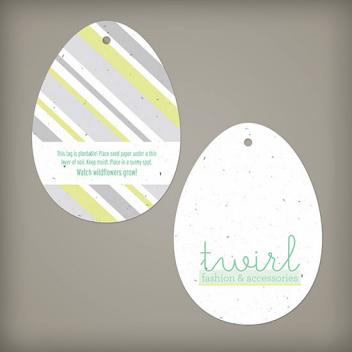 Product image 2 for Egg Shaped Seed Paper Swing Tag