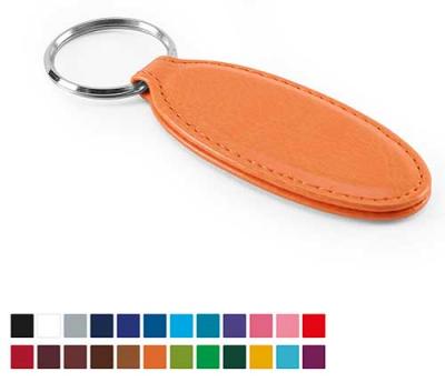 Product image 2 for Leather Look Oval Shaped Key Fob
