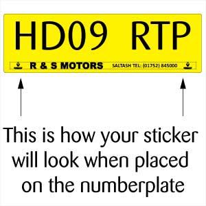Product image 1 for Number Plate Over Stickers