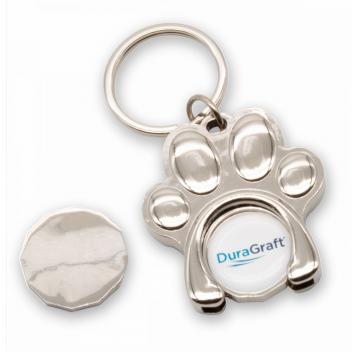 Product image 2 for Paw Shaped Trolley Coin Keyring