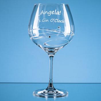 Product image 1 for Spiral Design Diamante Gin Glass