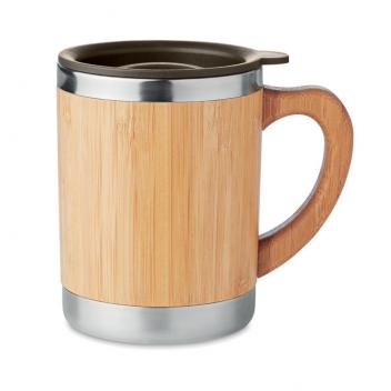 Product image 1 for Steel and Bamboo Handled Travel Mug